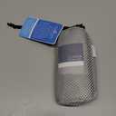 Super Towel for Sports, Travel & Beach  Lightweight, Compact, Absorbent, Quick-Dry, Soft Microfiber Suede  Great for yoga, pool, gym, bath, outdoors, anywhere! (Gray+White, M (40x20"))