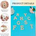 52Pcs Pearl Letter Patches, Self Adhesive Pearl Rhinestone Letter Patches A-Z for Clothes, Dress, Hat, Socks,BackpacksJeans, DIY Accessories