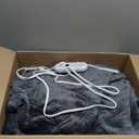 Electric Blanket Queen Size, Super Soft Cozy Upgraded Flannel Heated Blanket Dual Control with 5 Heating Levels & 10 Hours Auto Off, Fast Heating & Overheat Protection, 84" x 90", Dark Gray