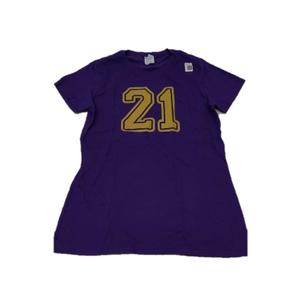 Number #21 Sports Jersey Yellow Purple Favorite Lucky Number T-Shirt, Purple, Small