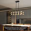 20-Lights Crystal Chandelier | L32 Inch Rectangle Chandeliers for Dining Room Over Table | Black Dining Room Light Fixture Apply to Kitchen Island | Bar | Restaurant | 20X G4 bulbs (included)