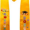 GraduationMall Preschool Graduation Stole Class of 2026 Kids Owl Printed Graduation Sash Gifts for Child 50" Long