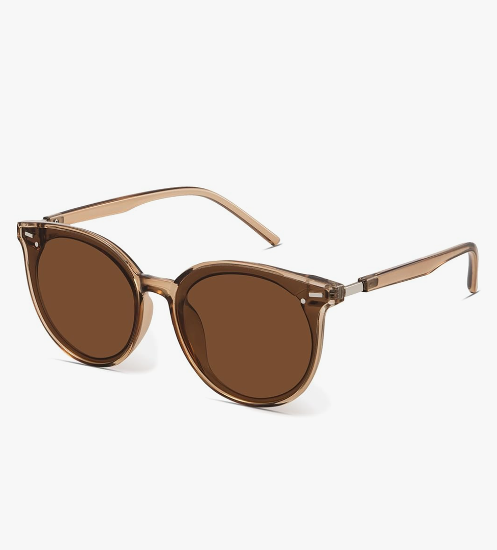 Livho Polarized Sunglasses, Retro & Oversized Shades for Women with Round Lenses