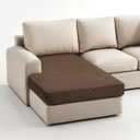 Hokway Stretch Chaise Cover Individual Couch Cushion Slipcovers Reversible Cushion Protector Slipcovers Sofa Cushion Protector Covers (Chaise Cover, Chocolate)