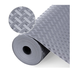 Shelf Liners, Non-Adhesive Drawer Liner, Waterproof & Oil-Proof Kitchen Cabinet Cupboard Liner Plastic EVA Material BPA Free Fridge Liner Mats Paper Protector for Shelves (Grey/61in x 610in)