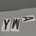 78 Pcs Replacement Letters for White Message Board Sidewalk Signs Outdoor Plastic Changeable Letters for Yard Signs with 4 Inch Tracks, from A to Z Black on White Background