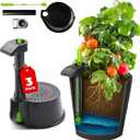 Self Watering Planter Insert w/LifeTested Technology, Water Reservoir & Level Indicator - Turn Any 5-Gal Bucket into a DIY, Portable Automatic Container Indoor-Outdoor Garden, 3-Pack