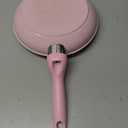 GreenPan Rio Healthy Ceramic Nonstick 8" Frying Pan Skillet and Silicone Spatula Set, Soft Grip Handle, Breaktfast Meal Set, PFAS-Free, Dishwasher Safe, Oven Safe, Pink