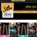 Sheba Meaty Tender Sticks Cat Treats Chicken, Tuna Flavor, or Salmon Flavor, 0.14 oz., 70 Count, BB Date: 04/08/27