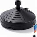 Geetery 2 Pack Square/Round Plastic Water Base Stand, Round, Black