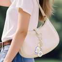 Cases for Cute Airpods 4 Case Cover Women, Clear Airpod 4 Case Lock iPods 4 Cases Hard Protective Air Pods iPods 4th Generation Cas with Bling Keychain for Apple Airpods 4 Gen 2024-Purpl