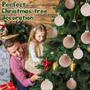 12 Pcs Velvet Christmas Balls Bulk Shatterproof Christmas Balls Xmas Plastic Decorative Hanging Ornaments Set for Xmas Tree Holiday Home Party Decorations (Khaki, Creamy White, Green, 3.15 inch)