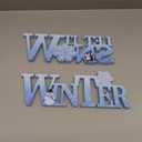 COCHIE Wooden Winter Let It Snow Sign, Snowflake Winter Decorations for Home, Office, Shelf, Mantel, Indoor, Blue White Wood Table Top Party Decor (Blue)