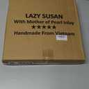 CLAYNIX Lazy Susan for Countertop - Lazy Susan for Table, Mother of Pearl Turntable Organizer, Wood Round Spinning Tray Rotating for Kitchen, Cabinet, Counter Spice Pantry.12.5 Inch
