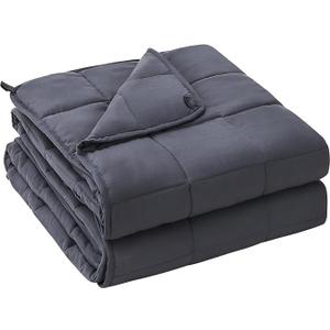Yescool Weighted Blanket for Adults (20 lbs, 60” x 80”, Grey) Cooling Heavy Blanket for Sleeping Perfect for 190-210 lbs, Queen Size Breathable Blanket with Premium Glass Bead, Machine Washable