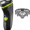 Remington Ultrastyle Rechargeable Rotary Shaver, Pr1320, Black/Neon Green