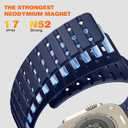 Bandletic Compatible with Apple Watch Ultra 3 Band Men Women, Rugged Magnetic Silicone Sport Watchband for iWatch 49mm(Ultra 3/2/1),46mm(11/10),45mm(9/8/7),44mm(SE3/SE2/SE/6/5/4),42mm(3/2/1)