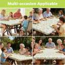 2 x Rectangle Picnic Table Cloth, Elastic Waterproof Fitted Vinyl Tablecloths for 6 Foot Tables, Wipeable Flannel Backed Table Covers for Dining, Camping, Outdoor(Mulberry,30"x72")