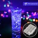 2 Pack Fairy Lights Battery Operated Color Changing String Lights with Remote, 16.4FT Twinkle Lights USB Plug or Battery Powered, Outdoor Christmas Decorations for Bedroom Wedding Party Indoor