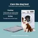 PELZIN Stoutwool Indestructible Dog Bed - Fluffy Chew Proof Dog Crate Pad - Tough Kennel Pad for Aggressive Chewers - Washable, Ideal for Small Breeds & Fits 24-Inch Crate - 23"x16", Charcoal