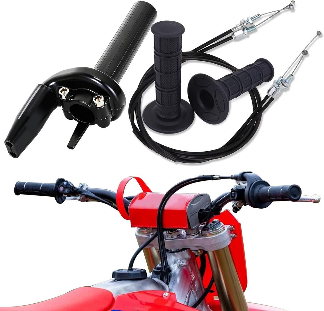 Motorcycle Throttle Tube With Throttle Cable Grips For YZ250F 426F 450F/ WR250F 426F 450F/ CRF150R 150RB 250R 250X 450R 450X/ KX250F 450F/ KLX450F RMZ250 450/ 250SX-F 250XCW 05+/ 450SXF 520 SXF 03+