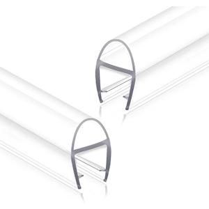 39in U-Type Shower Seal Strip, Water Block for 3/8"Frameless Glass Door