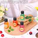 42 Pcs 2oz Plastic Bottles for Liquids, Mini Jars with Lids juice shot bottles with caps with Scale and Labels for Juice Ginger Sauce Bulk Portable Travel