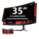 35 Inch Privacy Screen Filter for Computer Ultrawide 21:9 Curved Monitor- Privacy Shield,Anti-Glare and Anti Blue Light Protector