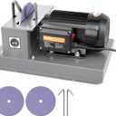 VEVOR Lawn Mower Blade Sharpener - 2/3HP 500W Grinder with 7-inch Ceramic Wheel, Sharpens High/Low Lift, Gator & Flat Blades