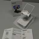 Joymate Gifts for Men Women, Bluetooth Speaker Phone Stand with Charging Function 360 Rotable Adjustable Cell Phone Holder HD Surround Sound for Desk Fits All Phones, Tablet (White)