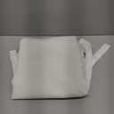 jinchan Tie Top Linen Kitchen Curtains Over Sink 36 Inch Length Tier Curtains Farmhouse Rustic Small Cafe Curtain for Bedroom Living Room Bathroom Half Window Light Filtering Privacy 2 Panels White