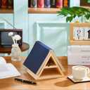 Menkxi Wooden Triangle Book Stand 7 x 7 x 6 Inch Page Rest Holder Place Functional Shelf for Bedroom Office Library Table Centerpiece Decoration for Book Lover