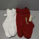 Personalized Christmas Stockings with Name Tags 22 Inch Extra Large Knit Stockings, Set of 4 Family Xmas Stockings for Fireplace Mantel, Custom Embroidered Stockings for Adults, Red White Multicolor