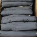 Hoteam 6 Set Patio Chair Cushions Outdoor High Chair Cushion 20 x 40 Inch Waterproof Patio Seat Rocking Indoor Thickened Pad(Solid Color Style,Gray)