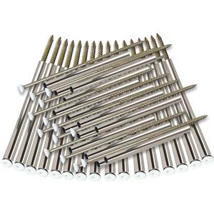 30 Sets Gutter Screws White 3304719PK 7-Inch with Stainless Steel Ferrule Durable Gutter Nails and Spikes Easy-to-Install Secure Gutter Fasteners for Renovation and Maintenance of gutters