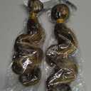 P4/27 Human Hair Body Wave Bundles 10 12 14 inch 12A Brazilian Virgin Ombre Hair Blonde and Brown Body Wave Human Hair 3 Bundles for Women P4/27 Color