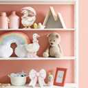 Youyole 3 Pcs Silly Goose Birthday Party Decoration Pink Bow Wooden Silly Goose Baby Shower Decor Funny Table Centerpiece Gift for Party Favor Cupcake Topper