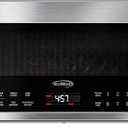 KoolMore 30 Inch Over-The-Range Low Profile Microwave, 1.2 Cu. Ft. Built-in, 10 Power Levels, 13.5 Glass Turntable, 1000-Watt Power, Advanced Air Vent, and Heat Circulation (KM-MLPOT-1SS)