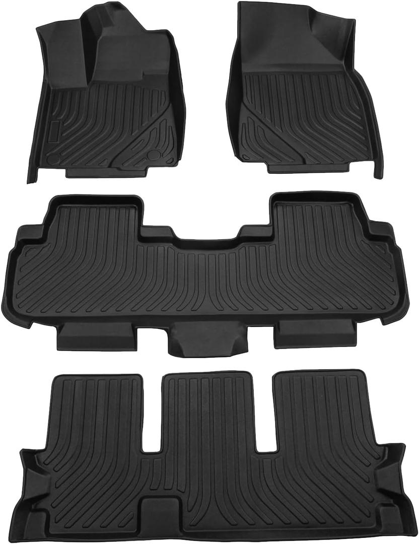 Cartist Floor Mats for Toyota Highlander 7/8 Seats 2014-2019, All Weather Floor Liners for Highlander Accessories, Heavy Duty Car Mats, Car Accessories