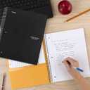 Five Star Spiral Notebook + Study App, 5 Subject, College Ruled Paper, 8-1/2" x 11", 200 Sheets, Fights Ink Bleed, Water Resistant Cover, Brown