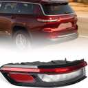 Huray Left Outer Tail Light Fit for Jeep Grand Cherokee/Jeep Grand Cherokee L 2021-2024 OE Factory LH Taillight LED Rear Lamp Assembly Replacement for 68421133AD Driver Side