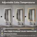 Niccy Led Mirror for Bathroom, 32"x20" Frameless Backlit Mirror for Wall Lighted Mirror with Bedroom 3 Color, Defogger, Explosion-Proof, HD Glass and IP65 Vanity Mirror Horizontal or Vertical