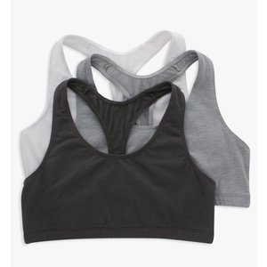 Hanes Women's Racerback Cotton T-Back Bralette (3 Pack) 2XL