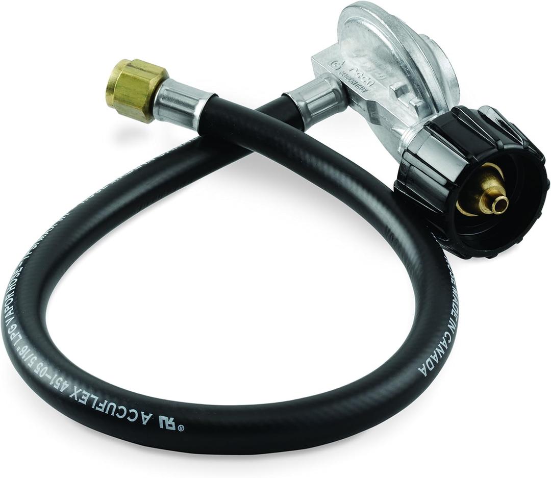 Weber Hose and Regulator Kit 24" Replacement Propane Hose for Select Genesis and Summit Gas Grills, Secure Propane Flow Control