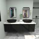 16Wx24H Farmhouse Framed Medicine Cabinet with Mirror, Matte Black Finish, Recessed or Surface Mount, Adjustable Shelves, Rounded Rectangle Bathroom Medicine Cabinet,Install Left or Right, 16X24 Inch