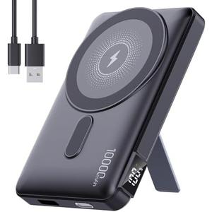 2025 Latest Magnetic Wireless Portable Charger Power Bank - 10000mAh Mag-Safe 22.5W PD Fast Max Charging with Built-in LED Display, Magnetic Battery Pack for iPhone 16/15/14/13/12/Pro/Mini/Pro Max