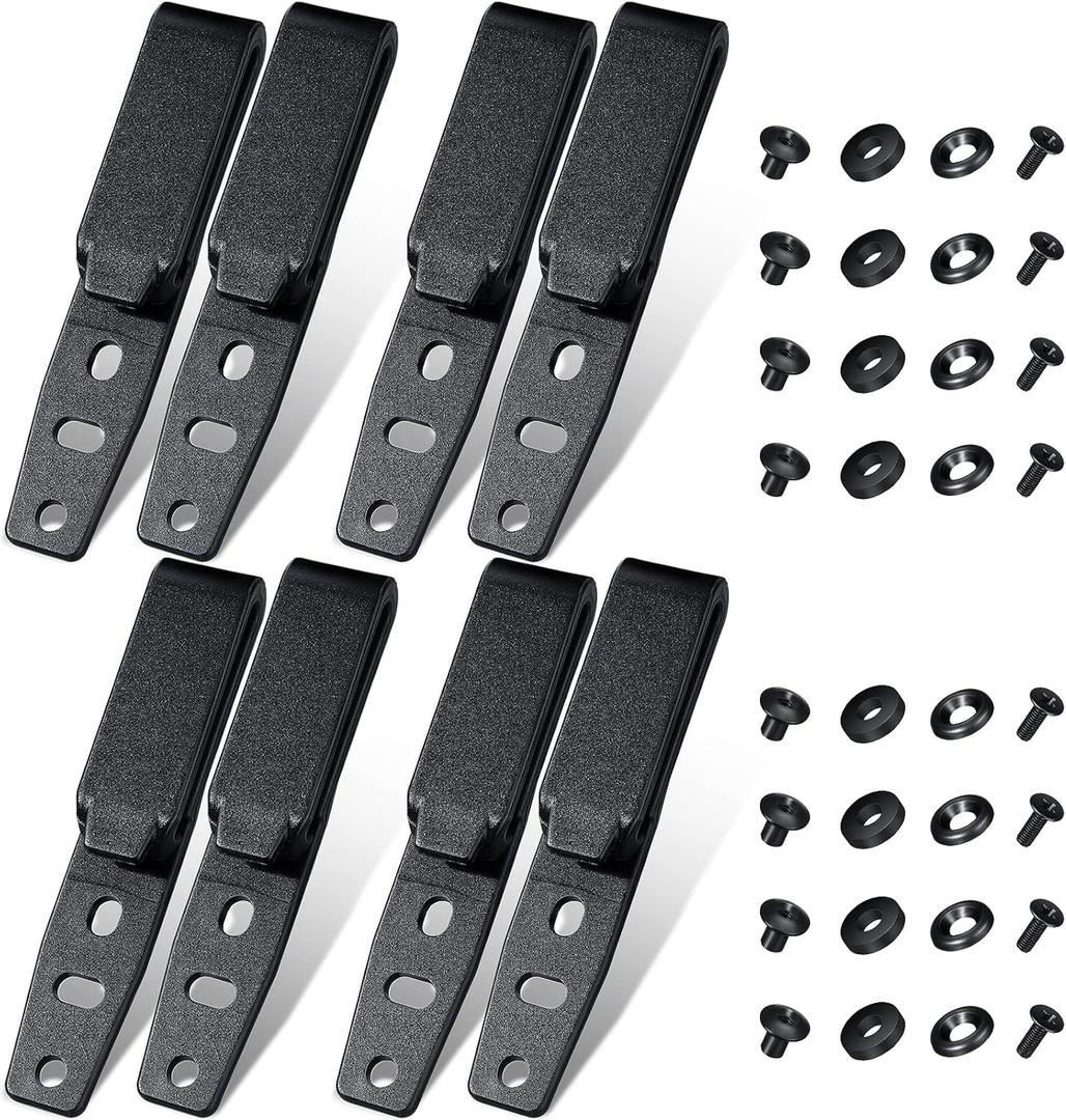 8 Pcs Holster Belt Clips Knife Belt Clip Holster Hardware Adjustable Molle Adapter with Screws for Outdoor