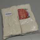 Fesciory 4 Pack Christmas Stockings 18 Inches Large Size Cable Knitted Stocking Gifts & Decorations for Family Holiday Xmas Party, Ivory White