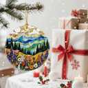 Vibrant Mountain & Wildflowers Christmas Ornaments: Christmas Tree Ornaments & Holiday Decor  Perfect Holiday Presents & Gift Ideas for Friends, Coworker, Family, and Nature Lover