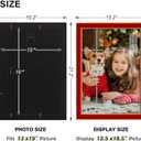 13x19 Velvet Picture Frame, Red 13x19 Velvet Photo Frame with Vintage Gold Border, 13 by 19 Poster Frame with HD Real Glass Horizontal & Vertical Display for Tabletop and Wall Decor (1 Pack)